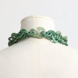 "Sage Green Chain Links" Vintage 1930's Sage Green Celluloid Chain Link Necklace