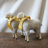 Vintage 1940's Matchstick Leg Yellow Scarf Lamb