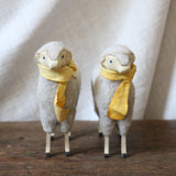 Vintage 1940's Matchstick Leg Yellow Scarf Lamb
