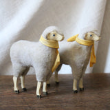 Vintage 1940's Matchstick Leg Yellow Scarf Lamb