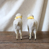 Vintage 1940's Matchstick Leg Yellow Scarf Lamb