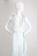 "Art Deco & Lace" Vintage 1960's Art Deco Pattern & Lace Nightdress  UK 10-12 US 6-8