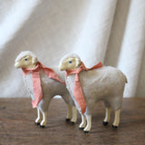 Vintage 1940's Matchstick Leg Pink Scarf Lamb