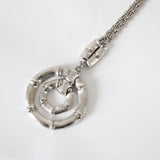 "Brushed Silver Bamboo" Vintage 1970's Brushed Silver Bamboo Accent Necklace