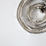 "Brushed Silver Bamboo" Vintage 1970's Brushed Silver Bamboo Accent Necklace