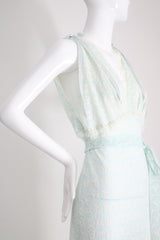 "Art Deco & Lace" Vintage 1960's Art Deco Pattern & Lace Nightdress  UK 10-12 US 6-8
