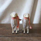 Vintage 1940's Matchstick Leg Pink Scarf Lamb