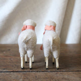 Vintage 1940's Matchstick Leg Pink Scarf Lamb