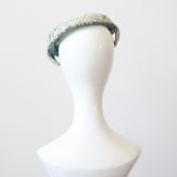"Ice Blue Sequins" Vintage 1950's Iridescent Ice Blue Sequin Percher Hat