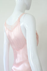"Perfectly Pink Lace" Vintage 1930's Pink Lace & Pleats Gown UK 8 US 4