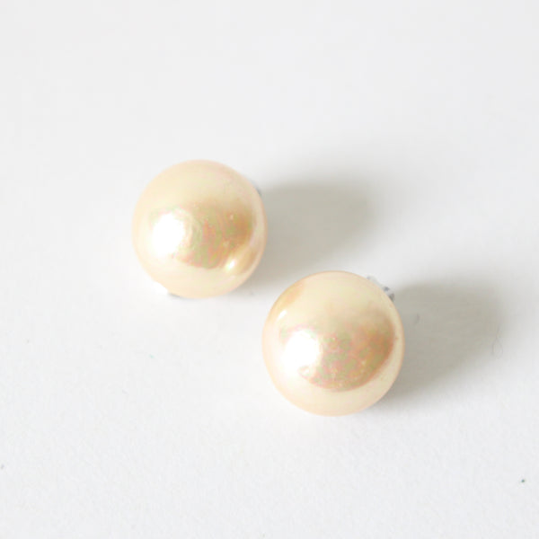 "Iridescent Pearls" Vintage Christian Dior Pearlescent Clip on Earrings