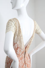 "Chantilly Lace & Rhinestones" Vintage 1950's Howard Greer Lace Dress UK 8 US 4