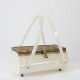 "Pearlescent Lucite & Filigree" Vintage 1950's Pearlescent Lucite & Filigree Box Bag