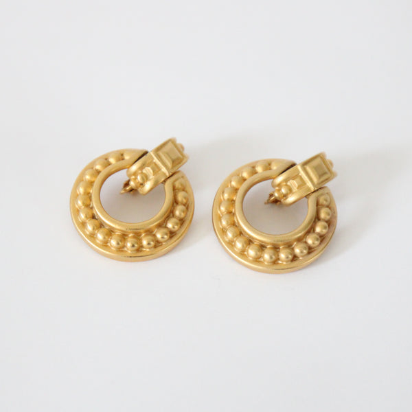 "Givenchy" Vintage Gold Toned Givenchy Clip on Earrings