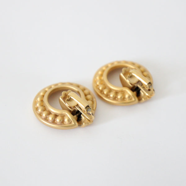 "Givenchy" Vintage Gold Toned Givenchy Clip on Earrings