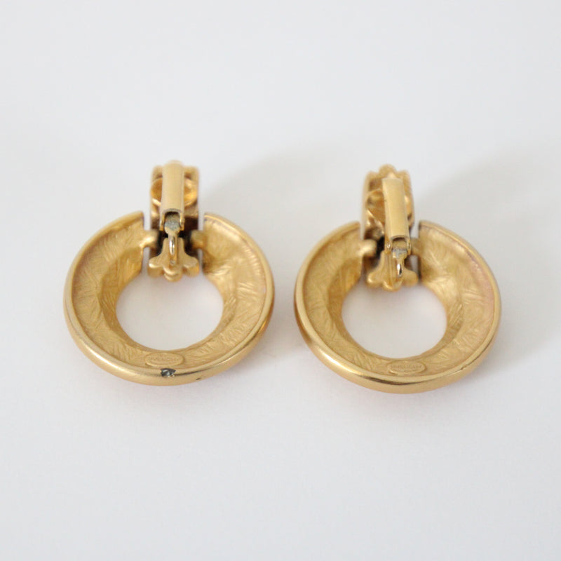 "Givenchy" Vintage Gold Toned Givenchy Clip on Earrings