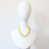 "Lemon Beads" Vintage 1950's Necklace & Earrings Demi-Parure Set