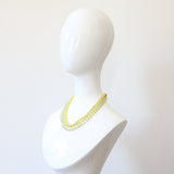 "Lemon Beads" Vintage 1950's Necklace & Earrings Demi-Parure Set