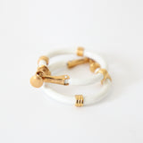 "Enamel Hoops" Vintage 1960's Napier Enamel & Metal Screw Back Hoop Earrings