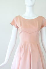 "Darling Taffeta" Vintage 1950's Taffeta Silk Cocktail Dress UK 8 US 4