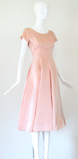 "Darling Taffeta" Vintage 1950's Taffeta Silk Cocktail Dress UK 8 US 4