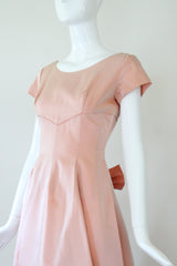 "Darling Taffeta" Vintage 1950's Taffeta Silk Cocktail Dress UK 8 US 4