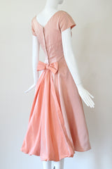 "Darling Taffeta" Vintage 1950's Taffeta Silk Cocktail Dress UK 8 US 4