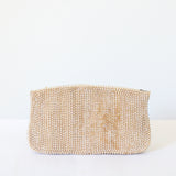 "Pearl Florals" Vintage 1950's Pearlescent Beaded Clutch Bag