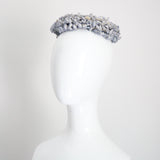 "Bluebells" Vintage 1960's Soft Blue Floral Pill Box Hat