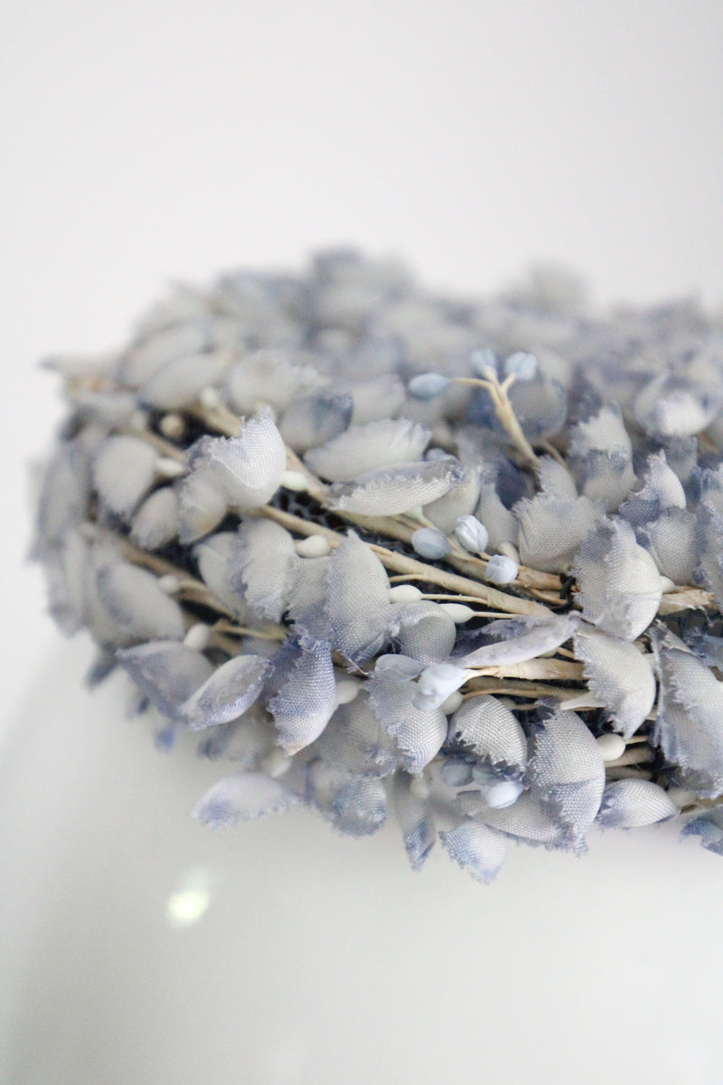 "Bluebells" Vintage 1960's Soft Blue Floral Pill Box Hat