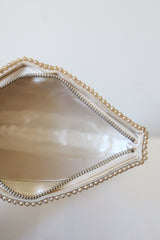 "Pearl Florals" Vintage 1950's Pearlescent Beaded Clutch Bag