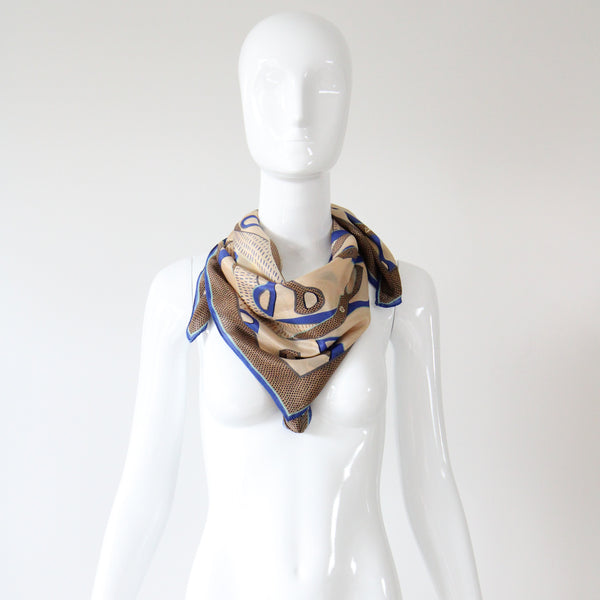 "Tailors Scissors" Vintage 1930's Silk Scissor Print Scarf