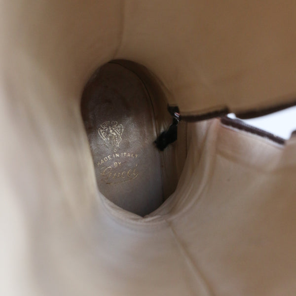 "Ginger Gucci" Vintage 1970's Ginger Suede Gucci Boots UK 5.5 EU 38.5 US 7.5