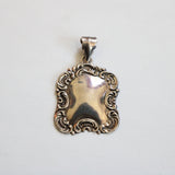 "Silver Filigree Shield" Vintage Sterling Silver Filigree Shield Pendant