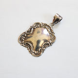"Silver Filigree Shield" Vintage Sterling Silver Filigree Shield Pendant