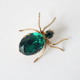 "Emerald Insects" Vintage 1940's Insect Earring & Brooch Set