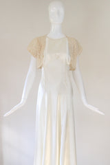 "Miss Gladys Stahl" Vintage 1935 Gown & Lace Bolero UK 8 US 4