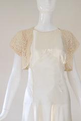"Miss Gladys Stahl" Vintage 1935 Gown & Lace Bolero UK 8 US 4