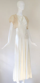 "Miss Gladys Stahl" Vintage 1935 Gown & Lace Bolero UK 8 US 4