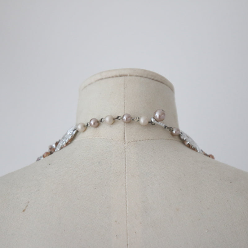 "Champagne & Cream" Vintage 1960's Multi-Strand Pearl Necklace