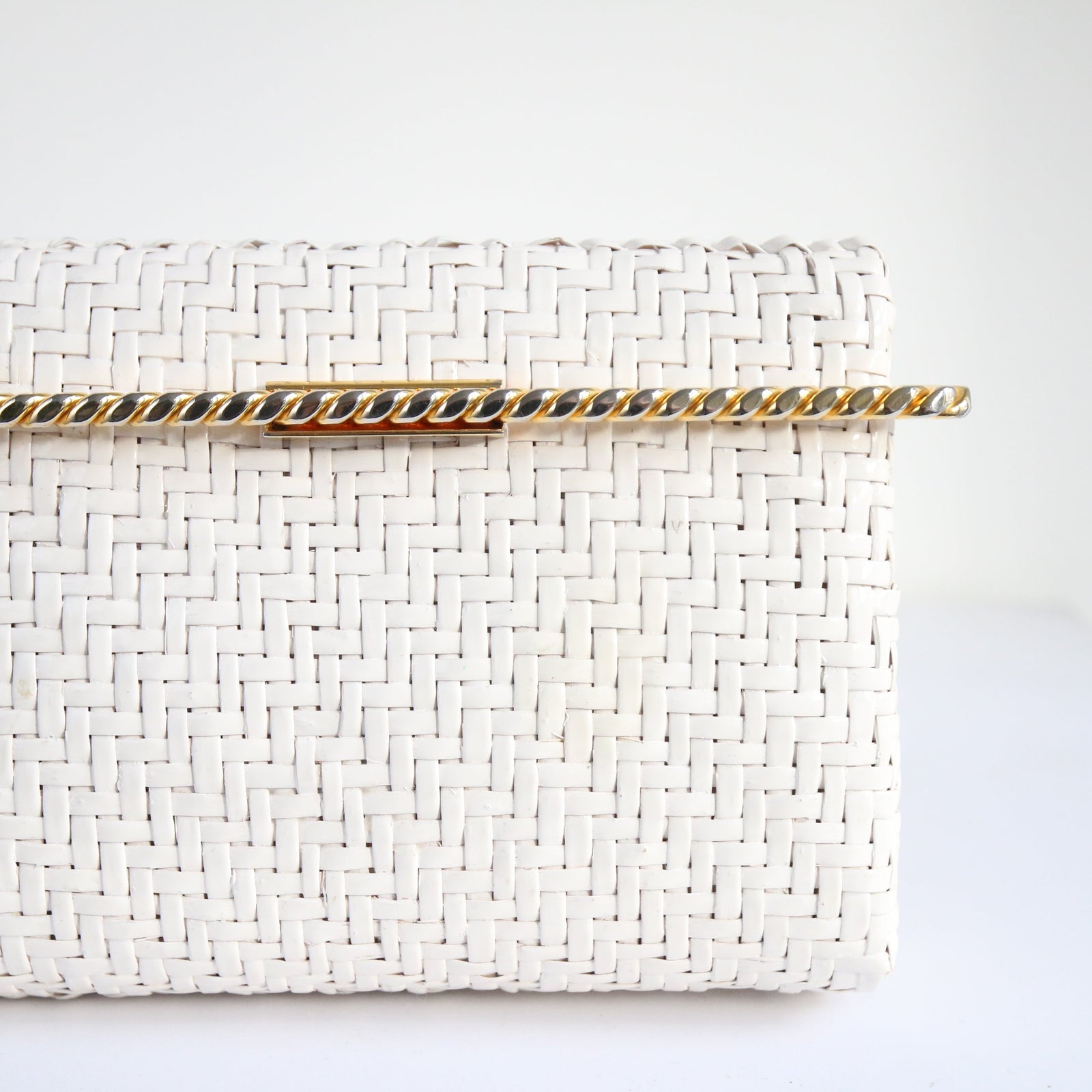 White straw clutch hotsell