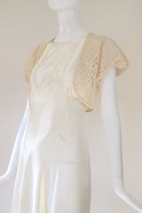 "Miss Gladys Stahl" Vintage 1935 Gown & Lace Bolero UK 8 US 4