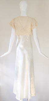 "Miss Gladys Stahl" Vintage 1935 Gown & Lace Bolero UK 8 US 4