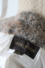 "Louis Vuitton" Cream Bouclé Wool & Mohair Collar Skirt Suit UK 12 US 8 EU 40