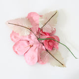"Velvet Petals" Vintage 1920's Hot Pink Silk Velvet Wired Millinery Flower
