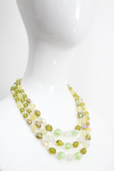 "Citrus & Chartreuse" Vintage 1950's Multi-strand Glass Beaded Necklace