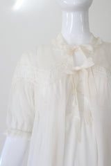 "Pleated Gathers & Lace" Vintage 1950's Gown & Robe Set UK 10 US 6