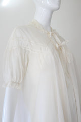"Pleated Gathers & Lace" Vintage 1950's Gown & Robe Set UK 10 US 6
