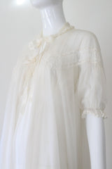 "Pleated Gathers & Lace" Vintage 1950's Gown & Robe Set UK 10 US 6