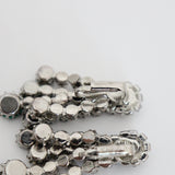"Emerald & Silver" Vintage 1950's Kramer Rhinestone Clip on Earrings